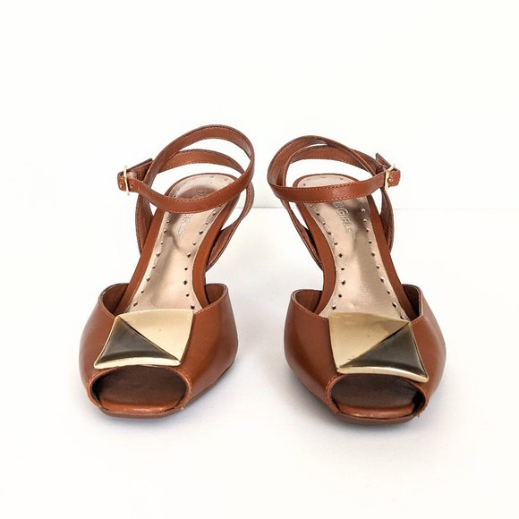 BCBGirls Leather Open Toe Heeled Sandals - Picture 4 of 13